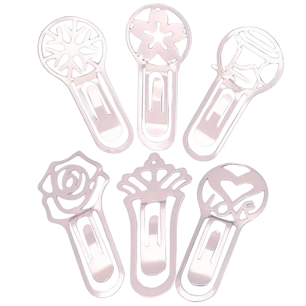 6 قطعة الإشارات المرجعية المعدنية حساسة التصميم الكلاسيكي قراءة صفحة علامة لمحبي الكتاب مدرسة مكتب المنزل استخدام المرجعية الزخرفية