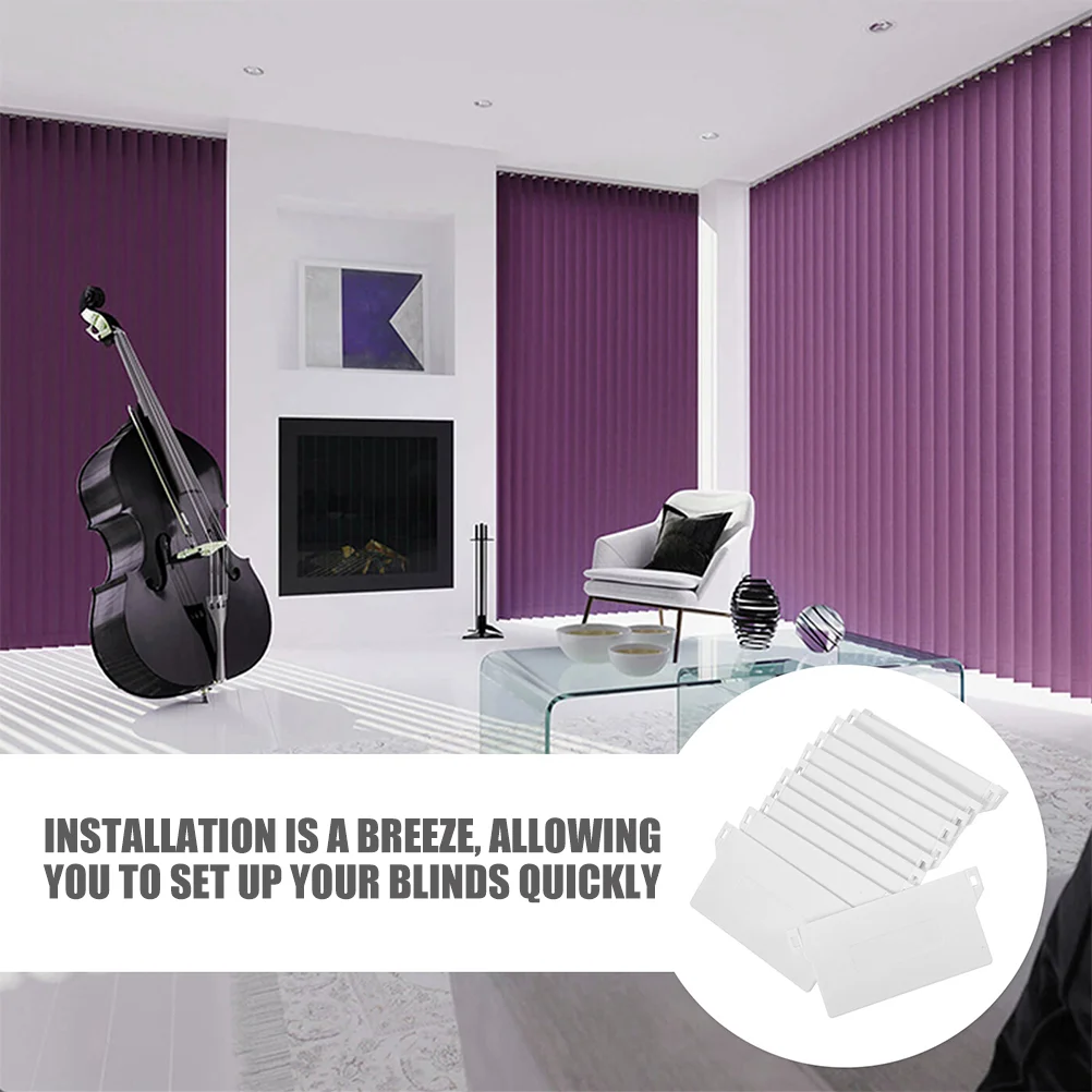 20 Pcs Blinds Accessories Vertical Weight Repair Tabs Kit Fixer Roman Weights Stabilizers Bottom Plates Rails