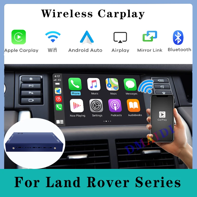 Wireless Carplay Decoder For Jaguar XE XF Land Rover Evoque Discovery 4 Android Auto Module Box