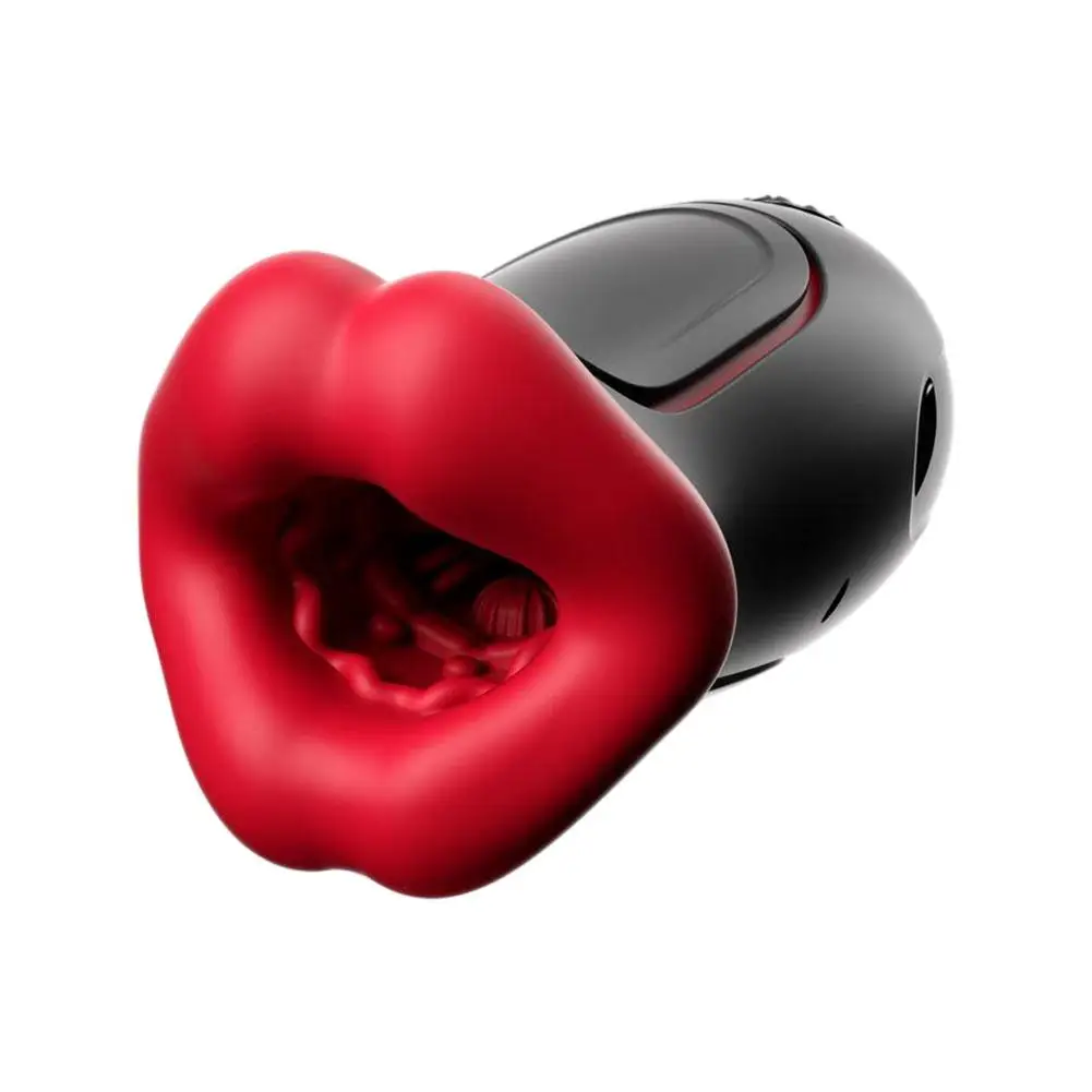 Men Flame Lip Mouth Vibrating Cup APP Smart Control Press Type Male Masturbator Training Cup Personal Intimate Toy