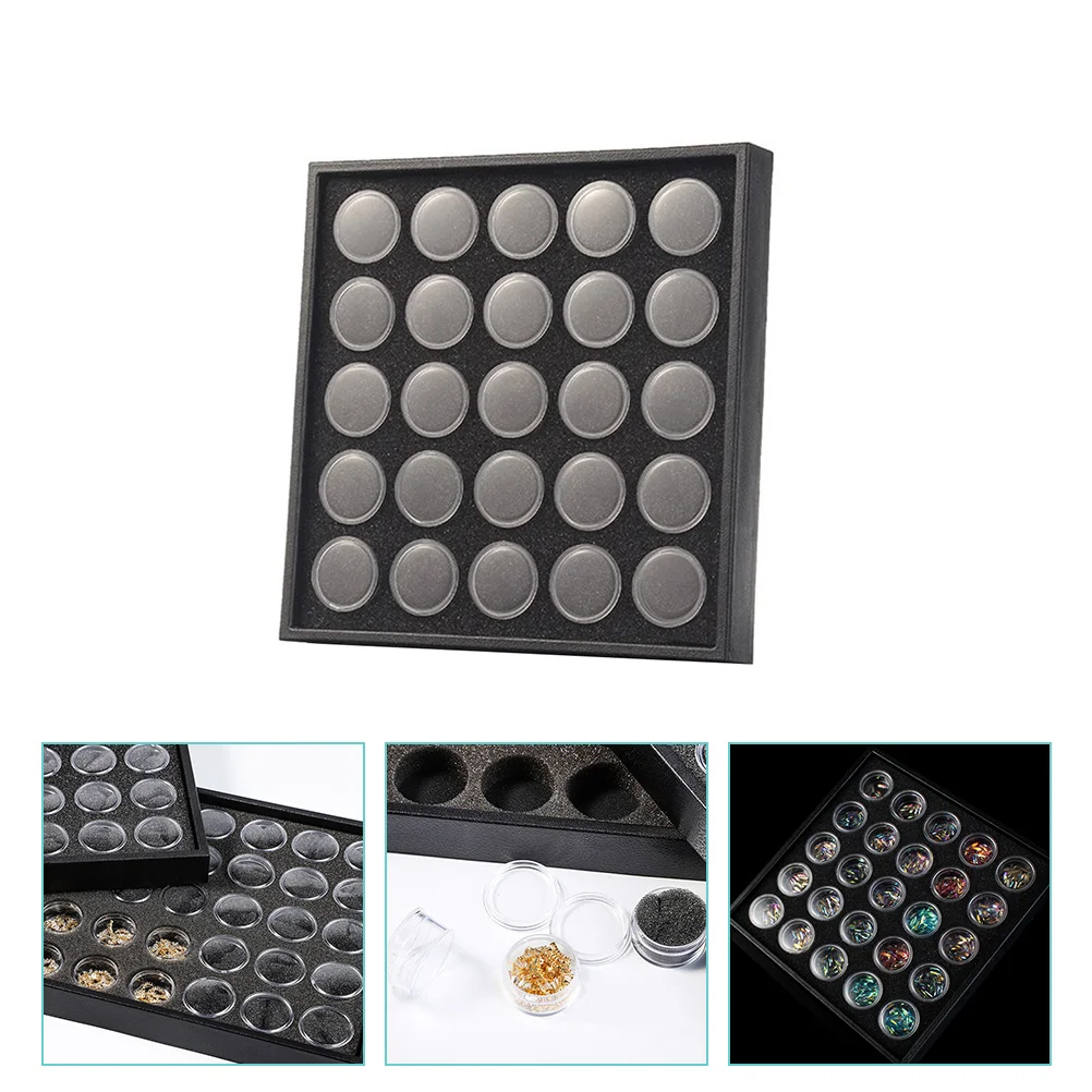 

Rhinestones Nail Display Box Jewel Organizer Sequins Case Frame 2050X2050X250CM Tools Gems Container Black