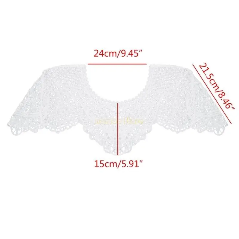31BF Women Summer Sweet Lace Sunscreen Shawl Wrap Hollow Out Crochet Floral Wedding Dress Cover Up Shrug Scarf Bridal Prom Party