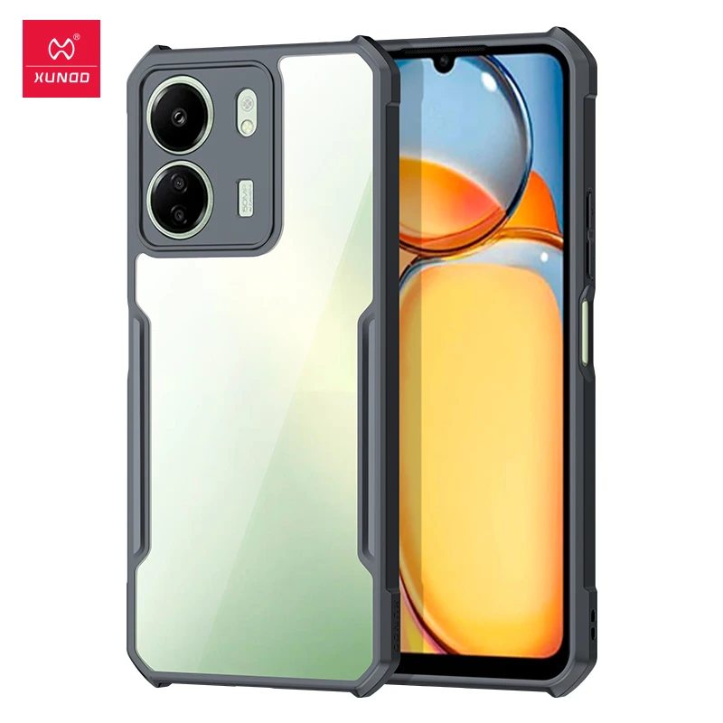 

Xundd Phone Case For POCO C65 Case PC+TPU Back Transparent Anti-Drop Built-in Airbag Technology Enhanced Screen Protection