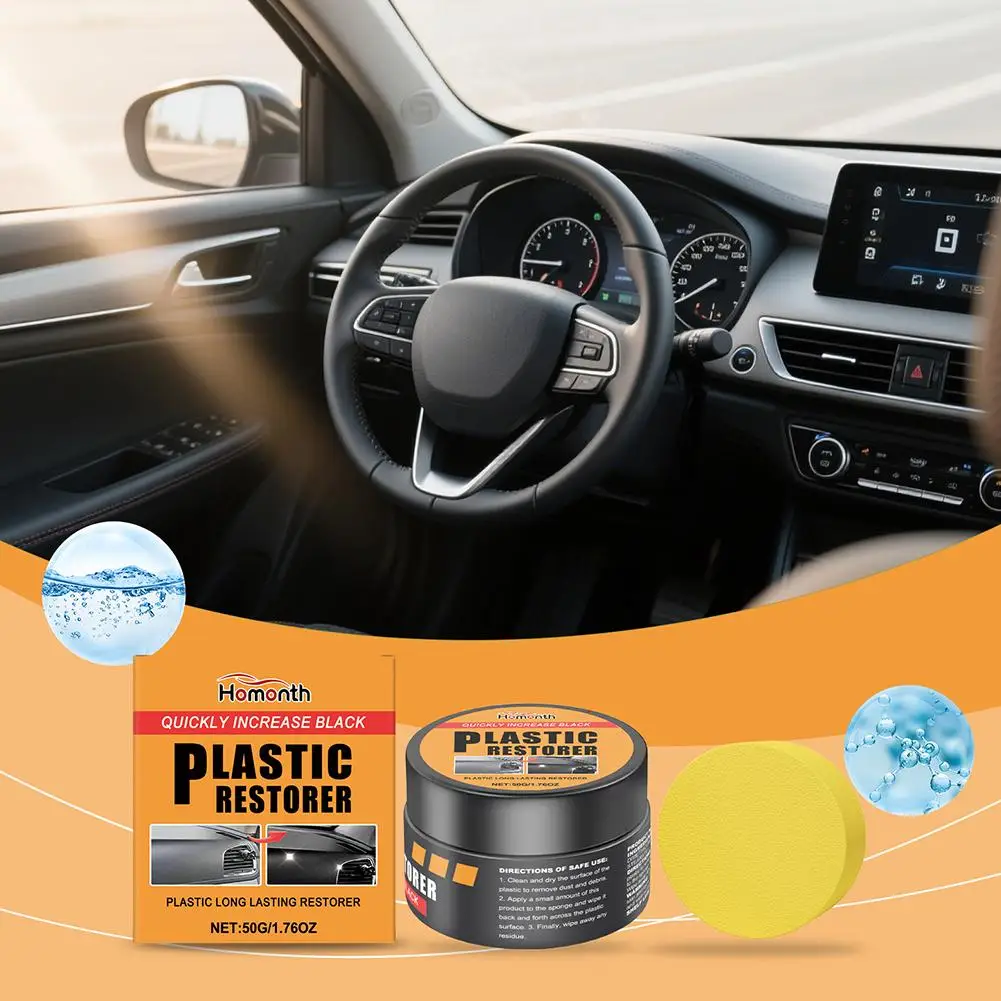 مرمم بلاستيك السيارة يعود إلى ملمع أسود للسيارات الداخلية من الجلد ولوحة تجديد طلاء الشمع وكيل تلميع السيارات وطلاء الإصلاح