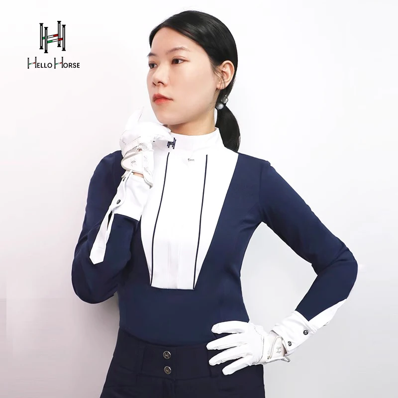 Футболка для конного спорта «Hello Horse» с длинными рукавами, весенне-осенняя женская одежда для верховой езды с водной щеткой, одежда для верховой езды, снаряжение для верховой езды, дети и взрослые