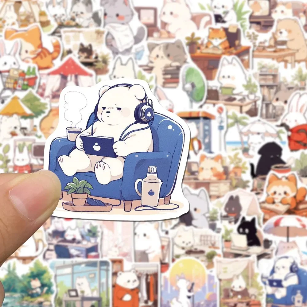10/30/50pcs kawaii Tier Illustration Cartoon Aufkleber DIY Fahrrad Reisegepäck Gitarre Laptop wasserdicht Graffiti Aufkleber Spielzeug