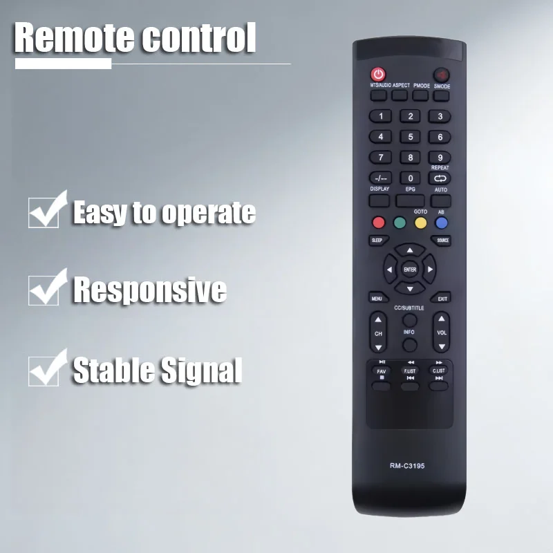 JVC RM-C3195 Television Remote Control Replacement Easy to Use Compatible with JVC TV Ensuring Smooth Operation