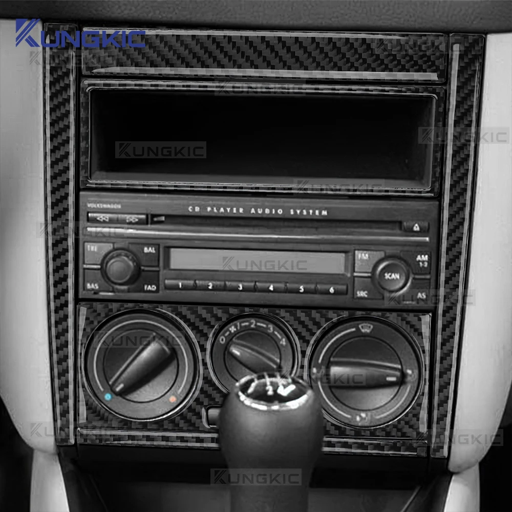 For Volkswagen VW Golf 4 Jetta Bora MK4 R32 GTI 1999-2004 LHD RHD Car Instrument Central Control Panel Soft Carbon Fiber Trim view 2