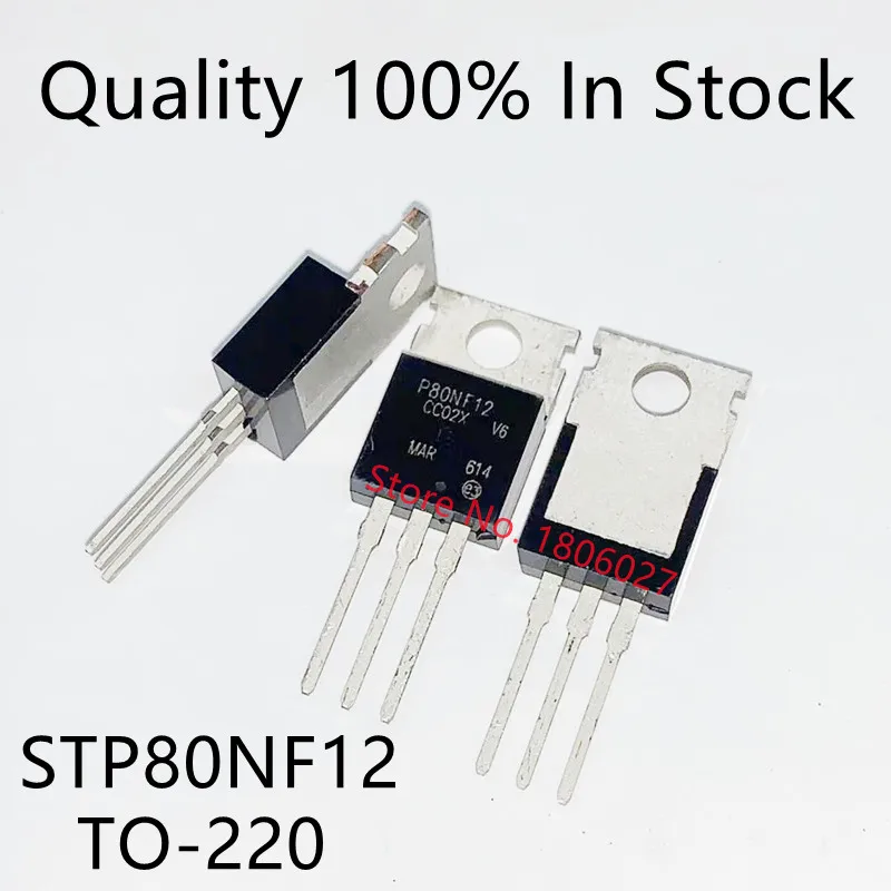 Send free 20PCS STP80NF12 P80NF12    TO-220 120V 80A  New original spot selling integrated circuits