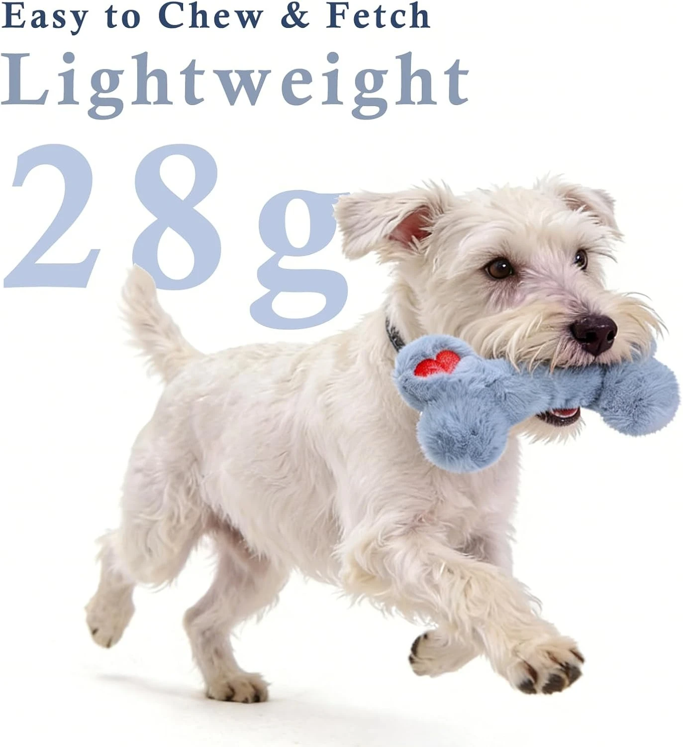 1pcs New Interactive Play Pet Supplies Containing Bb Called Grinding Teeth Bite Resistant Cute Love Bone Plush Vocal Dog Toys
