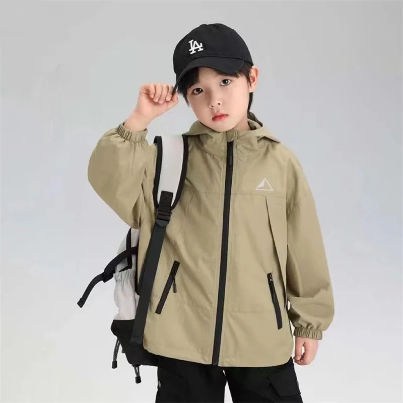 

Boys Coat Jacket Cotton Outerwear Windbreak 2024 Zipper Spring Autumn Overcoat Sport Teenagers Children's Warm Clothing