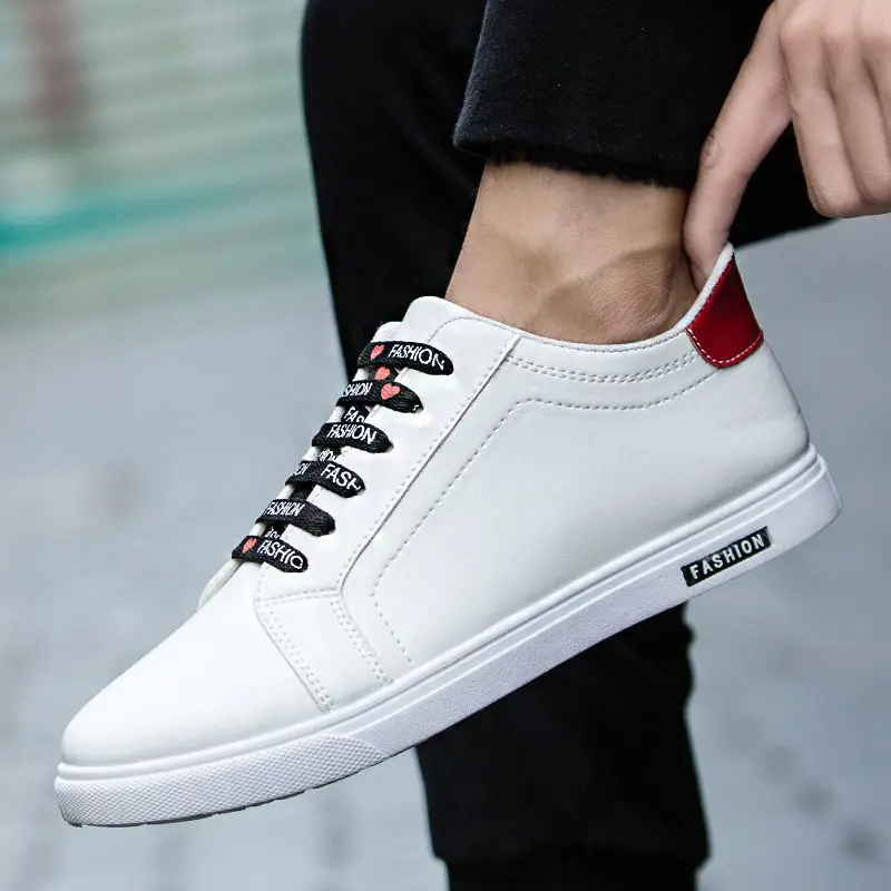 Men's Casual Shoes Sports White Spring Autumn Male Shoe Safety Flat Running Sneakers Cheap Liquidation Without Leather Retro image 4