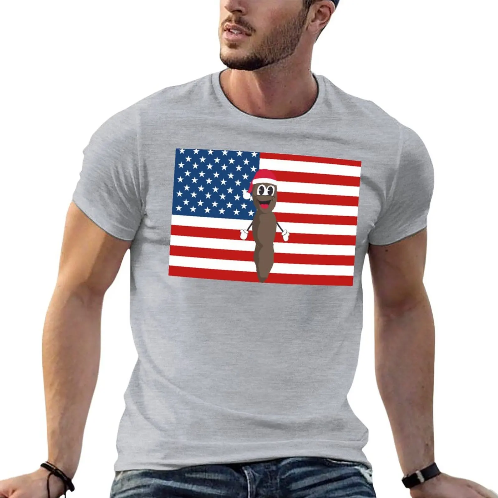 MR Hankey - BORN IN THE USA T-shirt Short sleeve tee blacks plus sizes t shirt men