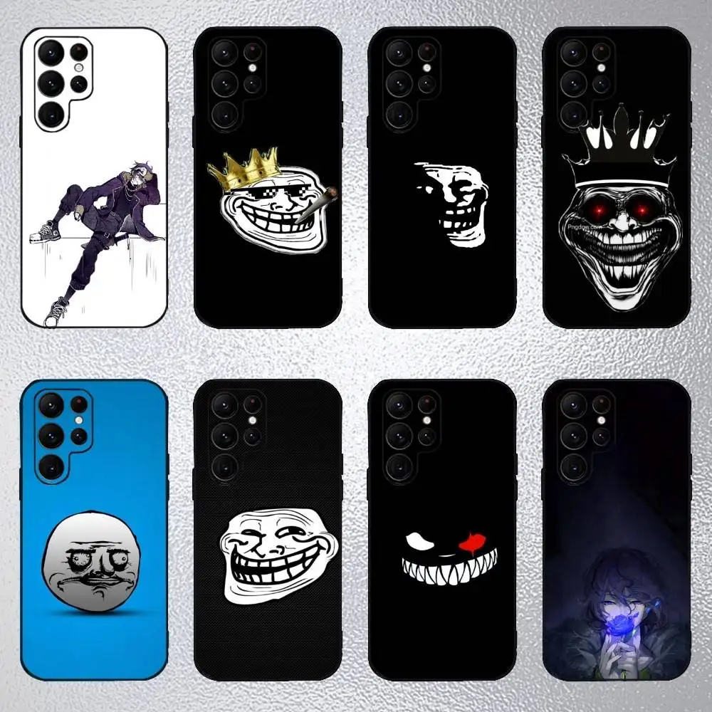 

T-Trollfaces Comics Memes Phone Case For Samsung S25,S24,S23,S22,S21,S20,Plus,Fe,Lite,Others Black Cover