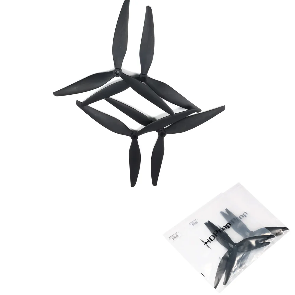 HQProp 10X4.5X3 10X4.8X3 10X5X3 10X5.5X3 1050 1055 10 Zoll 3-Blatt Propeller aus schwarzem, karbonverstärktem Nylon für FPV-Drohnen (2 Paar)