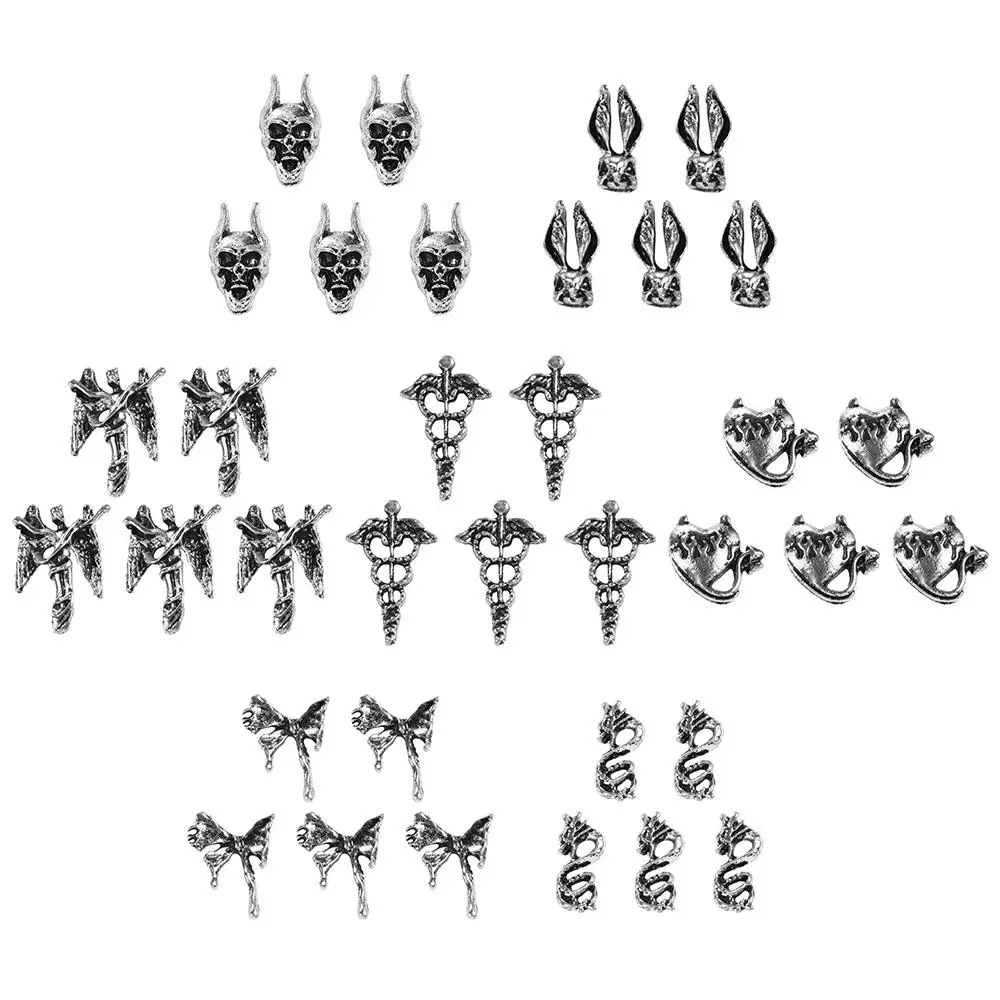 5 개/대 네일 아트 참 할로윈 금속 네일 장식 DIY 네일 장식품 네일 용품 할로윈 금속 네일 액세서리