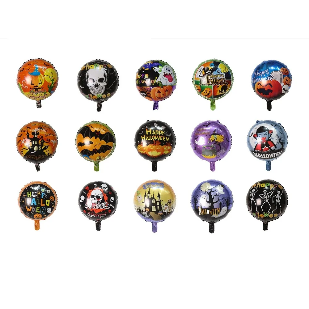 10 stücke 18 Zoll Halloween Folie Helium Ballons Geist Spinne Schädel Kürbis Luft Globos Party Dekoration Lieferungen Aufblasbare Kinder Spielzeug