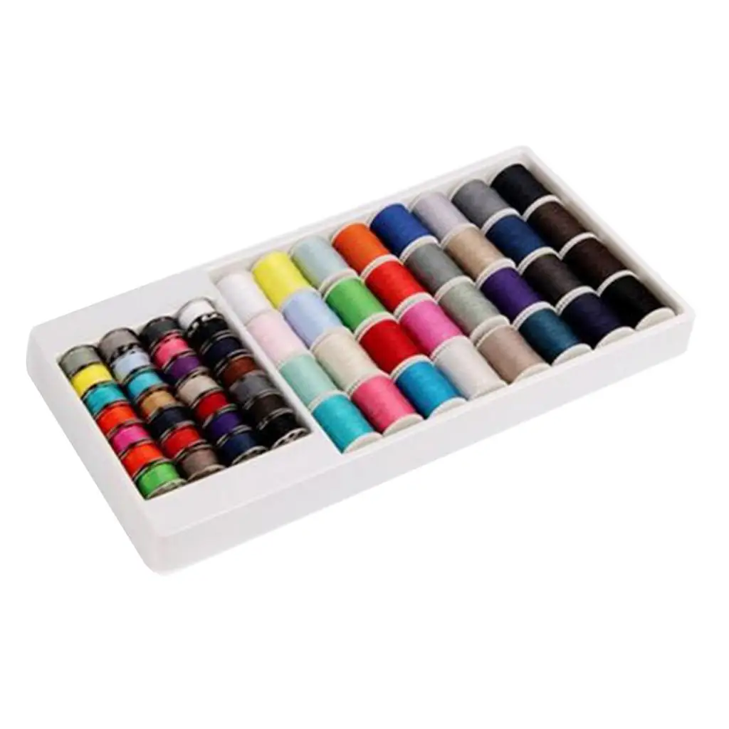 60 Bobbins Mixed Colors Sewing Thread Set Sewing Machine Bobbins General Purpose Sewing Kit DIY