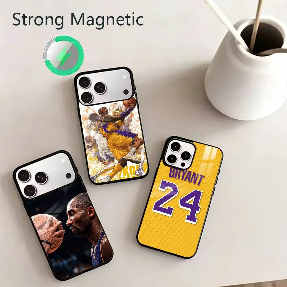 

Black Mamba K-KOBE Phone Case For iPhone 17,16,15,14,13,12,11Plus,Pro,Max for Magnetic Wireless Charging