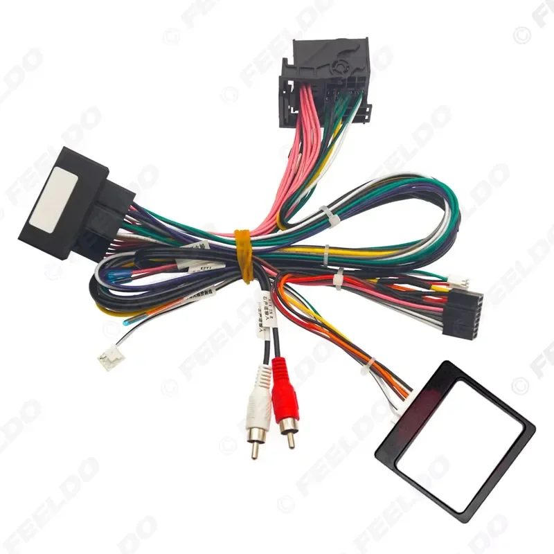 Automotive 16-pin power cord harness adapter with Canbus for Koleos (HY; 2008-2012) mounting head unit