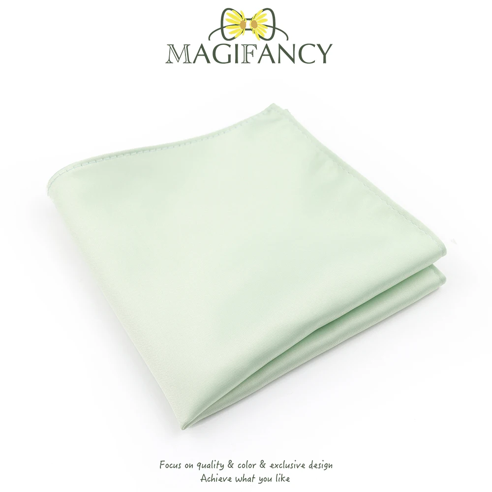 MAGIFANCY 40 ألوان الصلبة ماتي منديل الأعلى الساخن البوليستر جيب مربع حكيم الأزرق الوردي الرمادي الرجال بدلة الزفاف الإكسسوارات هدية