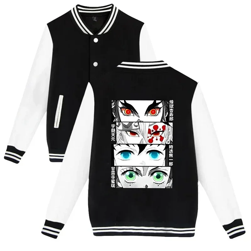 

New bengoku kyoujurou uzui Tengen print sweatshirts women men casual baseball jacket Harajuku jersey coat