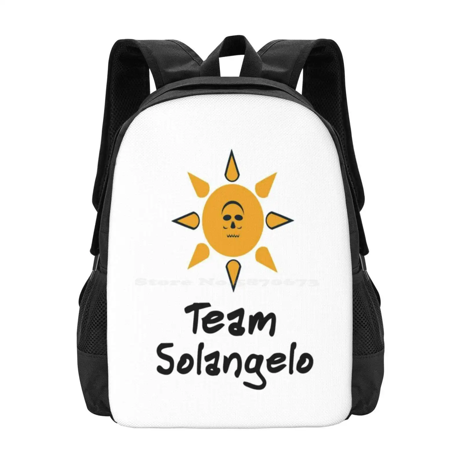 

Solangelo Pattern Design Рюкзак Школьные сумки Pjo Solangelo Nico Di Angelo Will Solace Camp Полукровь Demigod Корабль Percy