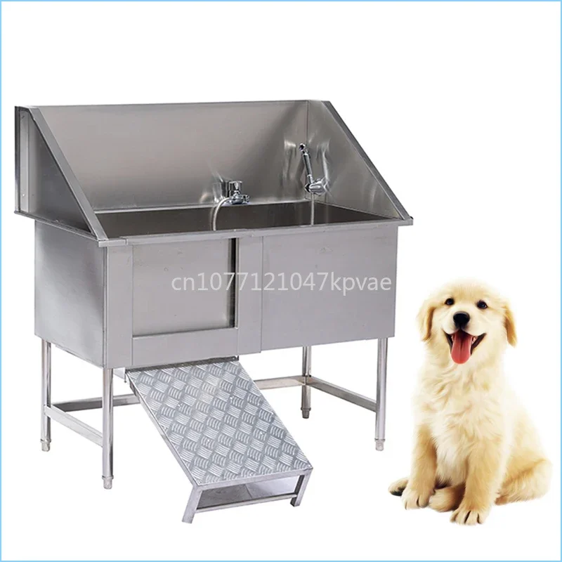 Washing Station Grooming Bath Stainless Steel Pet Bathtub Dog