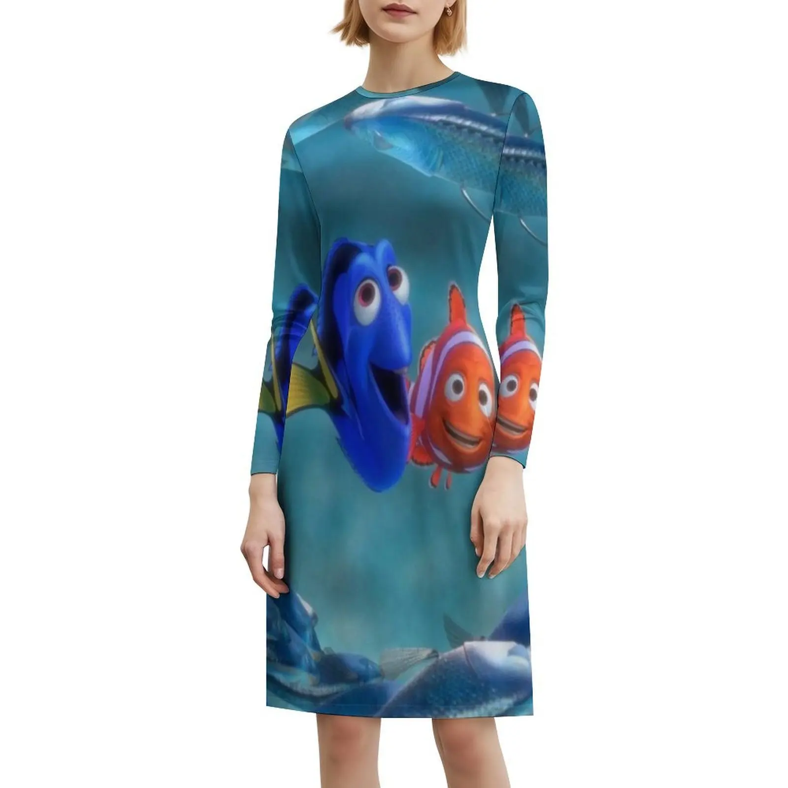 3 # فستان عطلة مثير 131022 للنساء على الشاطئ وحفلات أعياد الميلاد فستان قصير للعثور على مشهد قرش بروس فستان القرش للفتيات #6