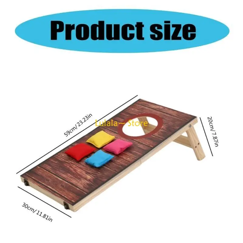 Conjunto tabuleiro para jogos arremesso ao ar livre Y4QA com sacos feijão para reuniões no quintal