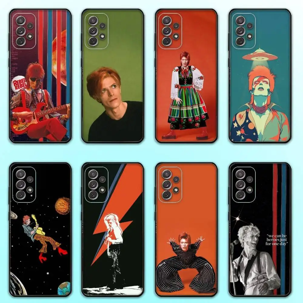

D-David Cool B-bowie Phone Case For Samsung S25,S24,S21,S22,S23,S30,Ultra,S20,Plus,Fe,Lite,Note,10,9,5G Black Cover