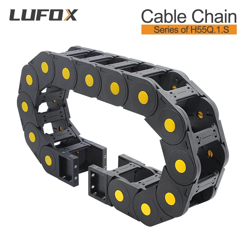 

High quality 1-meter cable drag chain. Series of H55Q.1.S-Bridge type open of both side