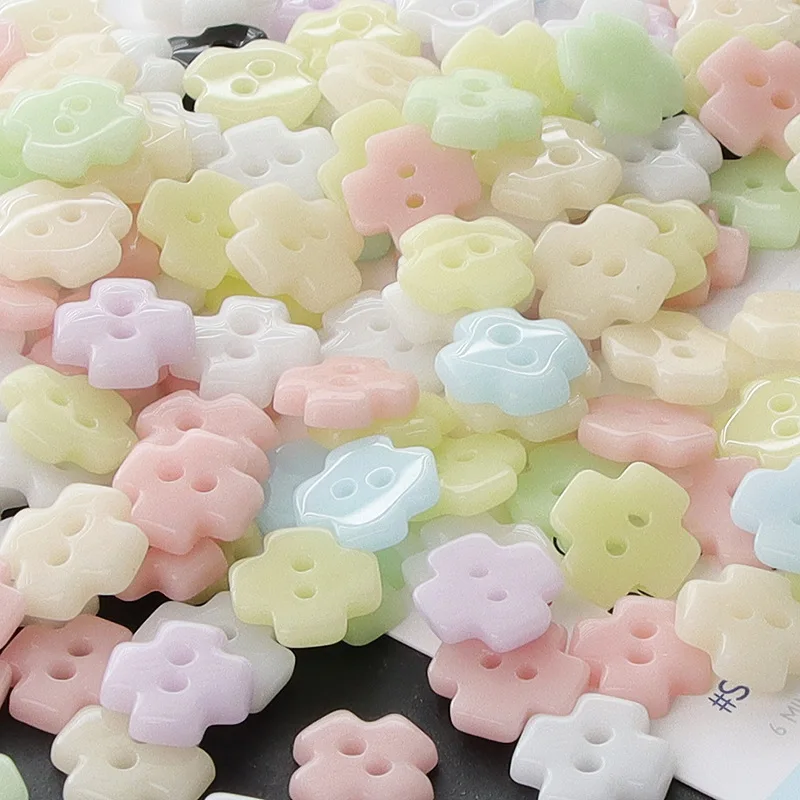 10pcs 12mm Ceramic Flower Button Cute Two Eyes Button for DIY Clothing Shirt Cardigan Sweaters Wedding Dress Sewing Accessories