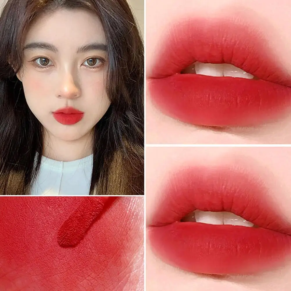 Vernis à lèvres rose fleurs de cerisier confits, velours mat, ne se décolore pas, crème à lèvres imperméable, brillant à lèvres, maquillage pour femmes