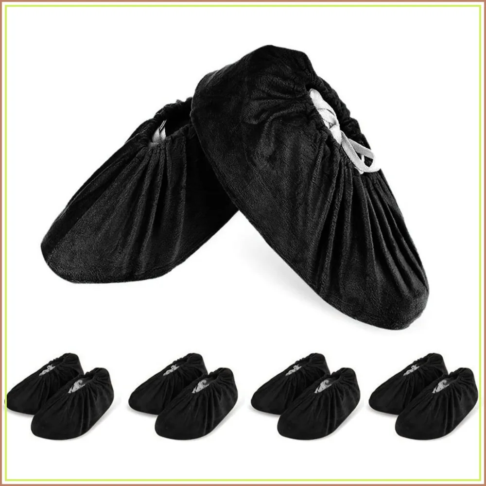 

Reusable Shoe Covers, 5 Pairs Non-Slip Washable Thickened Boot Covers for Floor and Carpet Protection