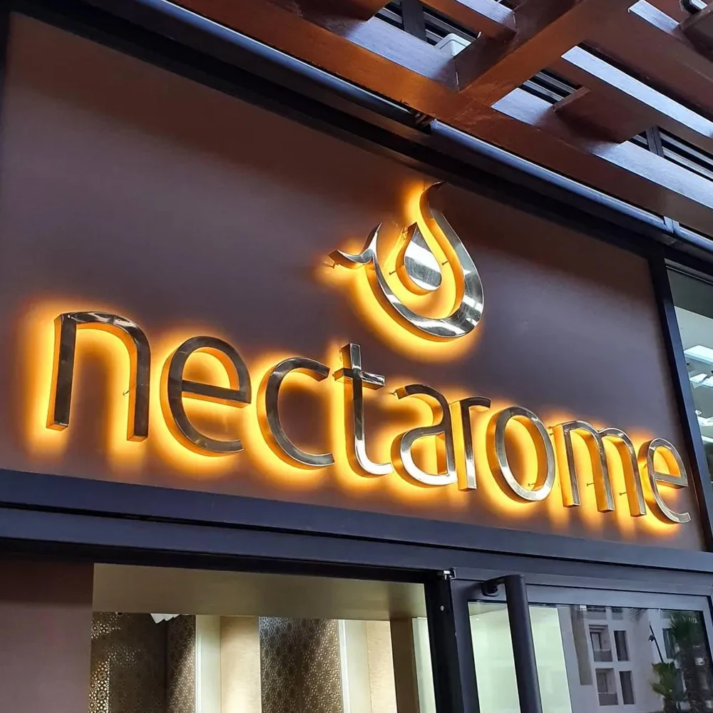 Custom Outdoor Business Sign L - Outdoor Lighting Logo recension och pris