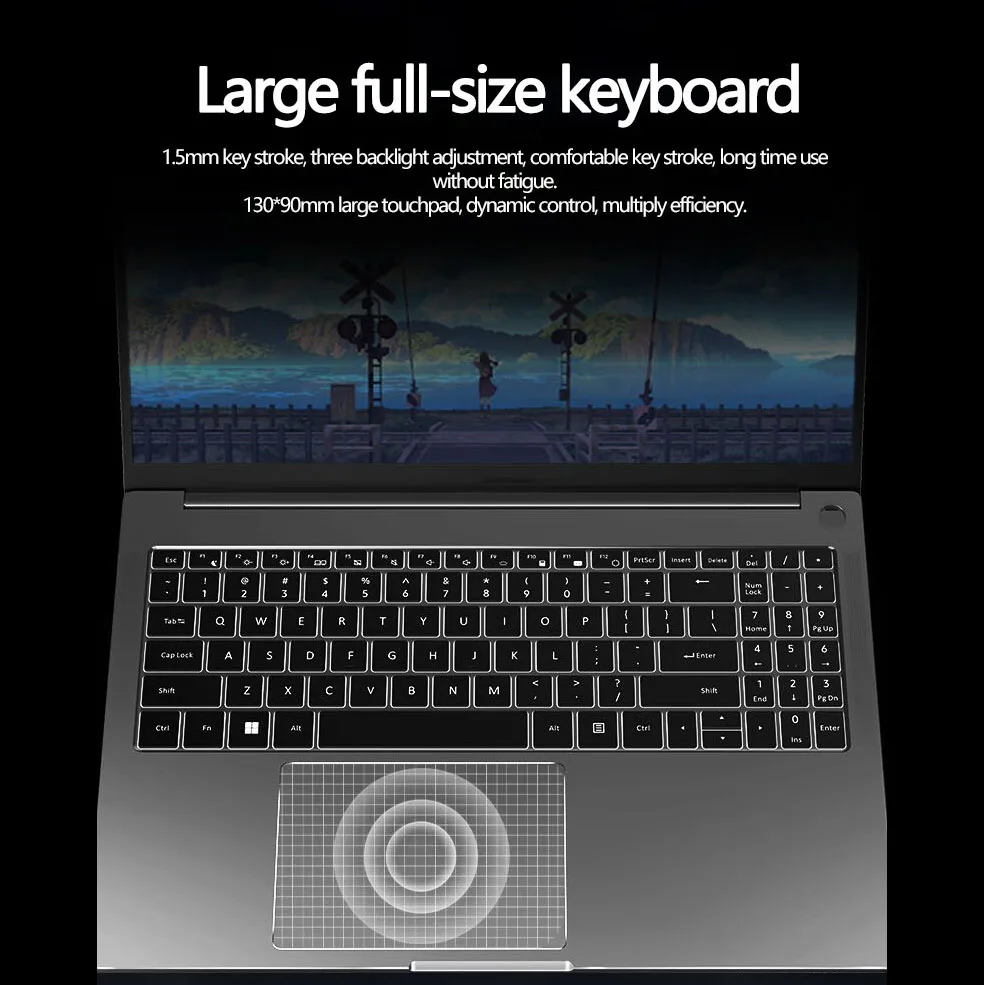 Laptop AMD R7-7840HS 16 Inch 32GB DDR5 2TB SSD Wifi6 5.1 GHz 8 Cores 16 Threads Backlit Keyborad HD Camera Portable Computer