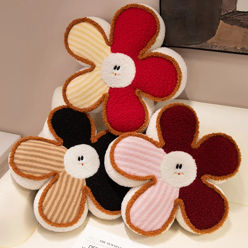 

50/65cm Cut Color Flower Plush Plant Seat Cushion Soft Stuffed Plant Flower Pillow Sofa Chair Indoor Floor Mat Girls Gifts Decor
