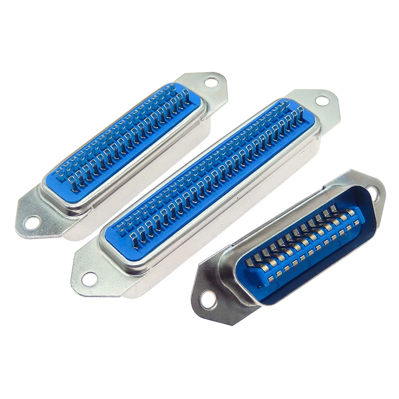 1PCS 57 Series Centronics connector Male/female CN-14P24P36P/50P 180-degree straight pin connector with linear printer port
