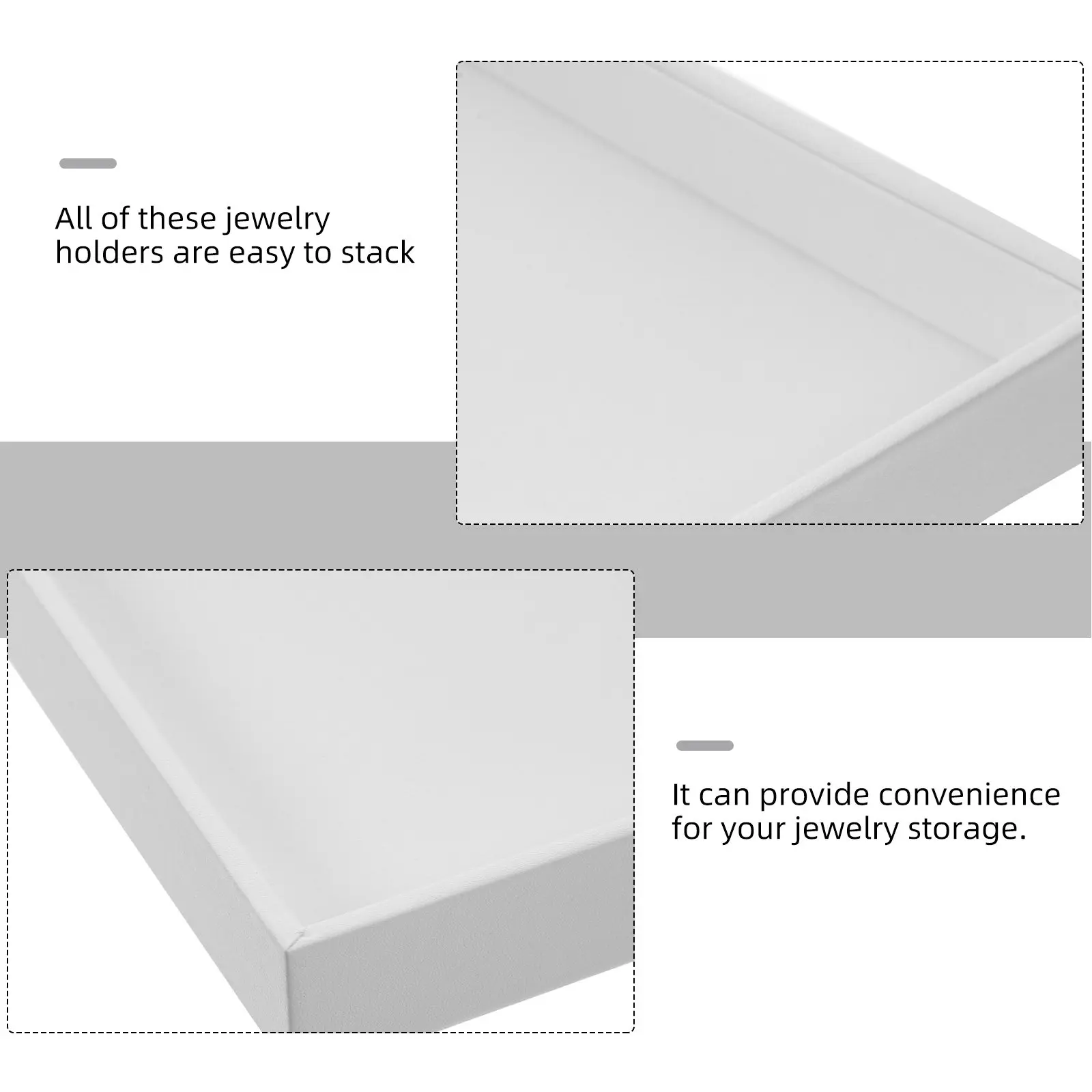 

Jewelry Tray Organizer, Ring Holder Earring Storage Display Case, Necklace Bracelet Drawer Compartment Box, Stackable