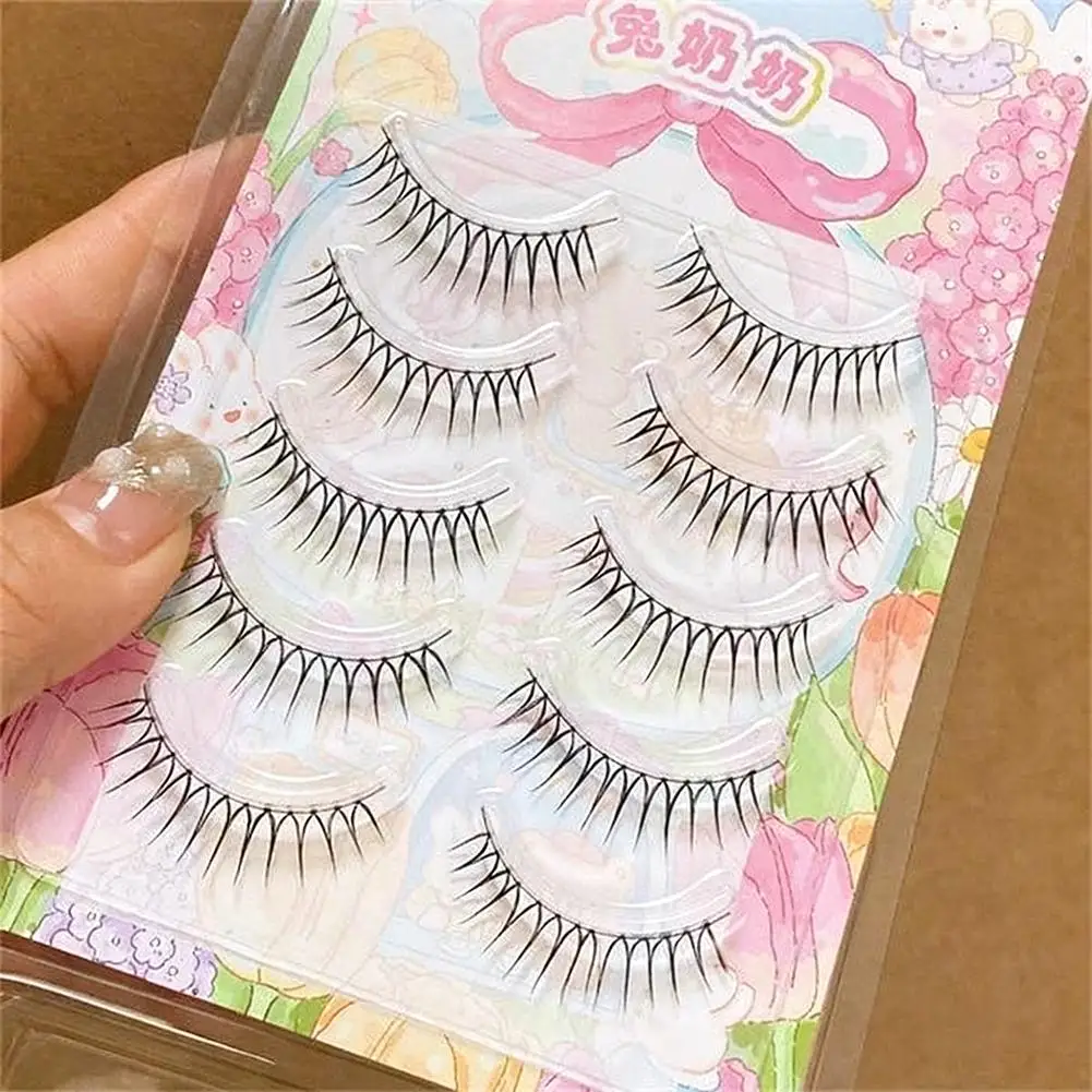 5 Pairs False Eyelashes A Type Eyelashes Upgraded Lash 11MM Stem Transparent Mink Soft Natural Lashes Eye U-shaped E3O1