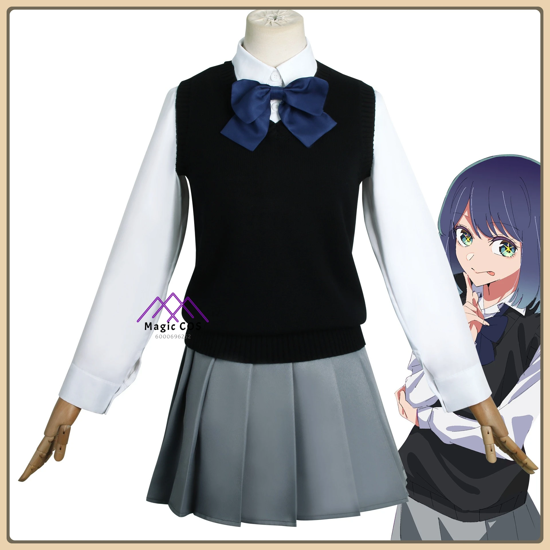 

Oshi no Ko Kurokawa Akane Cosplay Costume Pleated Skirt JK Uniform High Quality Full Set Anime Outfit for Women Comic Con Party