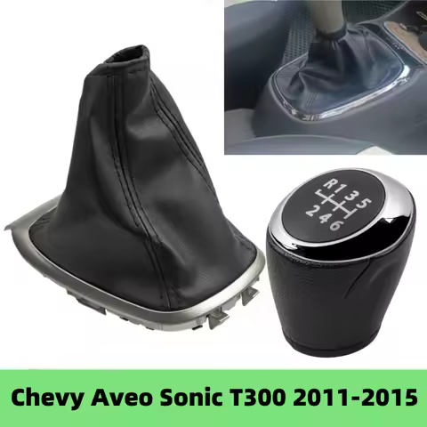 5/6 Speed Hand Speed Ball Gear Shift Knob Gaiter Boot Dustproof Cover For Chevy Aveo Sonic T300 2011 2012 2013 2014 2015