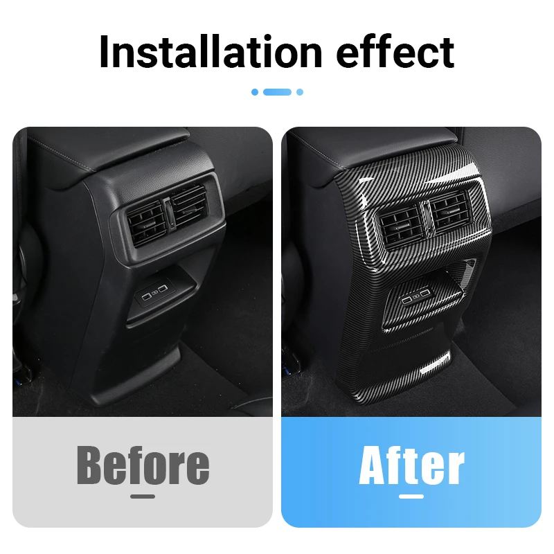 ABS Car Interior Rear Armrest Air Outlet Trim Panel Pad Anti Kick Cover Sticker For Honda CR-V CRV 6th Gen 2023 2024 2025 Hybrid view 2