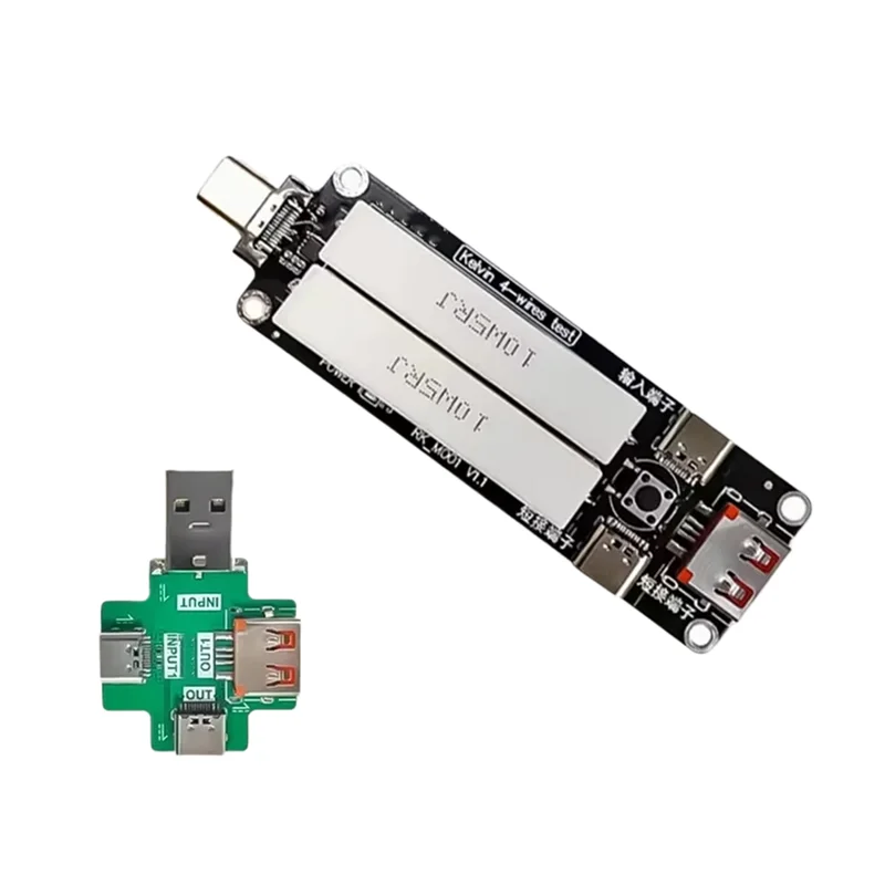 75STO-M001 ケルビン線抵抗電圧測定電圧計電流検出器USB Type-Cパワーメーター