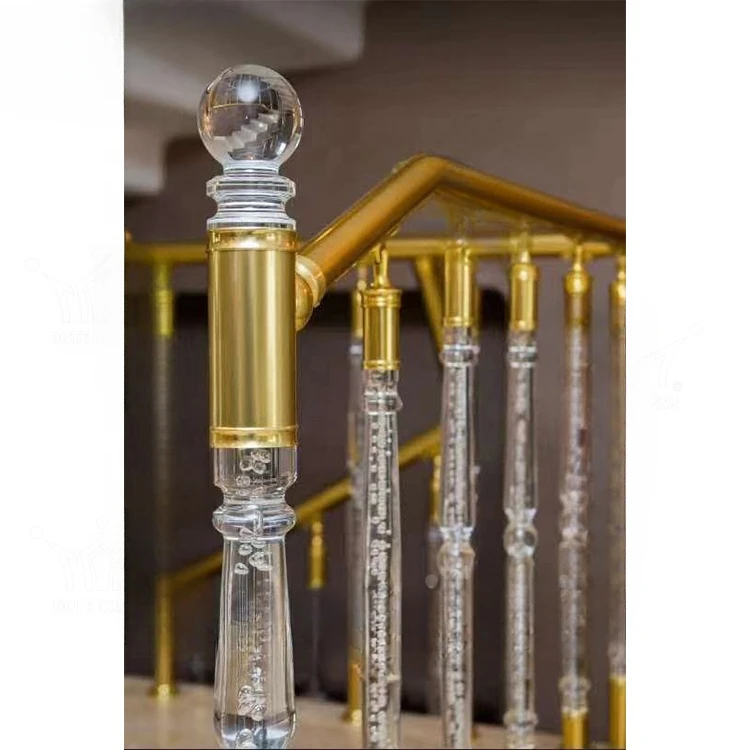 Acrylic Stair Railing Pillars Crystal Baluster  From Manufacturer