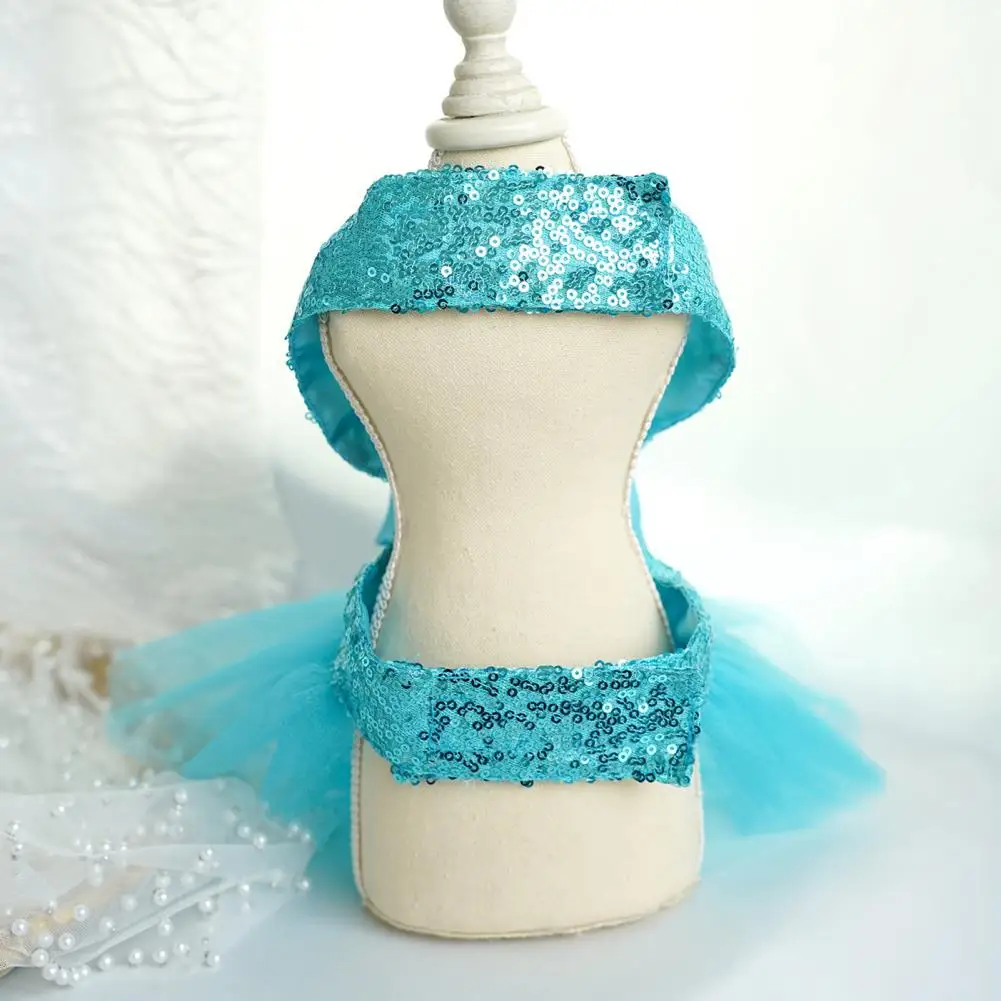 Beautiful  Pet Dress Comfortable York Clothes Pet Cat Dress Big Bowknot Polyester Puppy Wedding Dress Party Wear