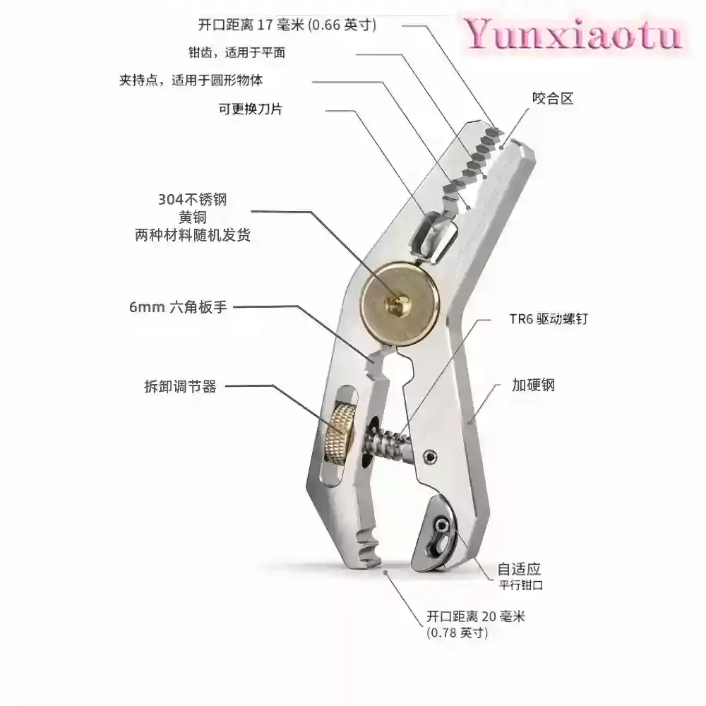 5-in-1 Multifunctional Clamp, Pocket Pliers & Wrench EDC Tool with Fixing & Holding Fixture