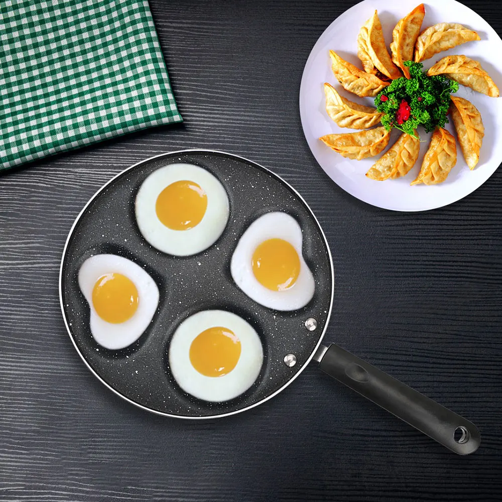 Cooking Egg Ham Pans Non-stick Egg Pancake Steak Pan No Oil-smoke Breakfast Maker 4/5/7-hole Frying Pot Thickened Omelet Pan