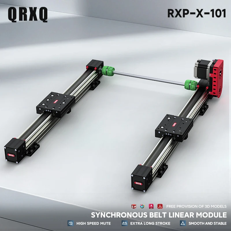 QRXQ RXP45-X-101 Belt Driven Linear Module 30KG Load Multi-functional Linear Stage For CNC 3D Printer Automation Equipment